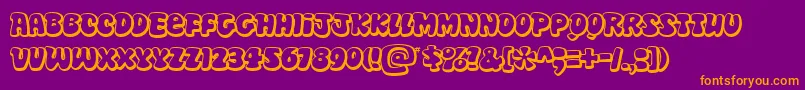 Disko Font – Orange Fonts on Purple Background