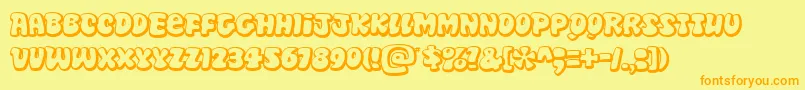 Disko Font – Orange Fonts on Yellow Background