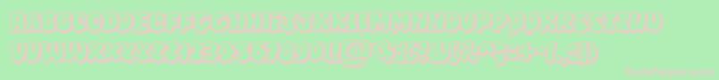 Disko Font – Pink Fonts on Green Background