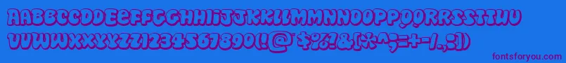 Disko Font – Purple Fonts on Blue Background