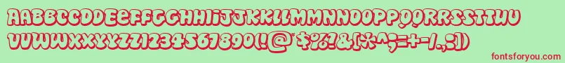 Disko Font – Red Fonts on Green Background