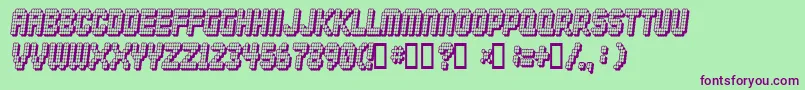 DISKOTEQUE Font – Purple Fonts on Green Background