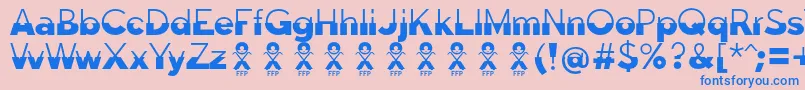 フォントDisoluta font FFP – ピンクの背景に青い文字