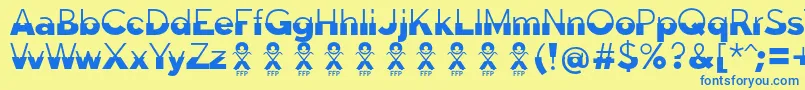 fuente Disoluta font FFP – Fuentes Azules Sobre Fondo Amarillo