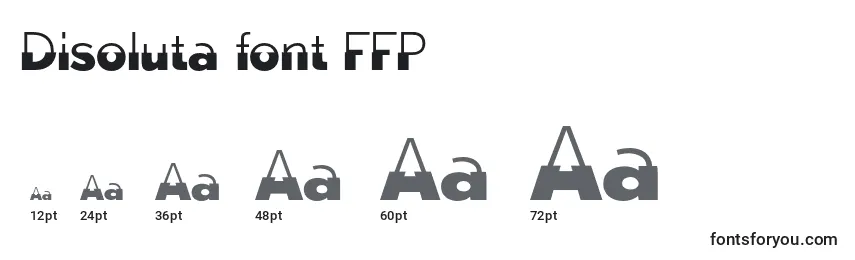 Größen der Schriftart Disoluta font FFP