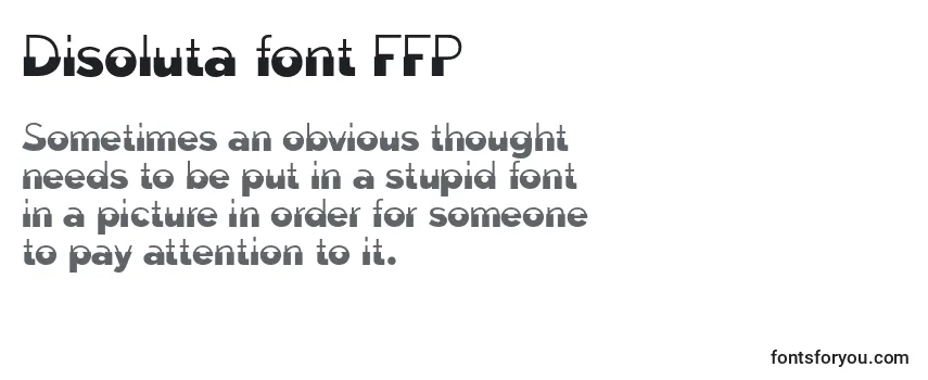 Disoluta font FFP -fontin tarkastelu