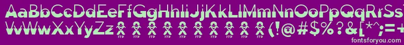 Disoluta font FFP-fontti – vihreät fontit violetilla taustalla