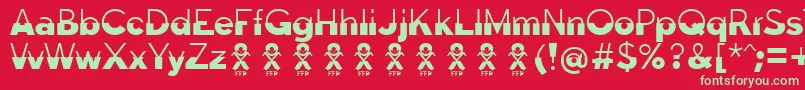 fuente Disoluta font FFP – Fuentes Verdes Sobre Fondo Rojo