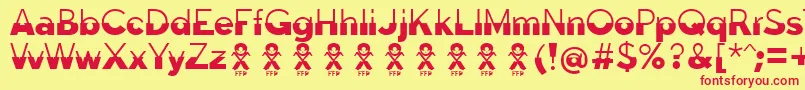 fuente Disoluta font FFP – Fuentes Rojas Sobre Fondo Amarillo