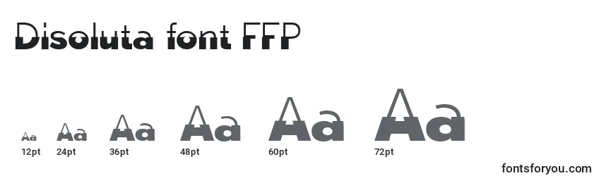 Größen der Schriftart Disoluta font FFP (125203)
