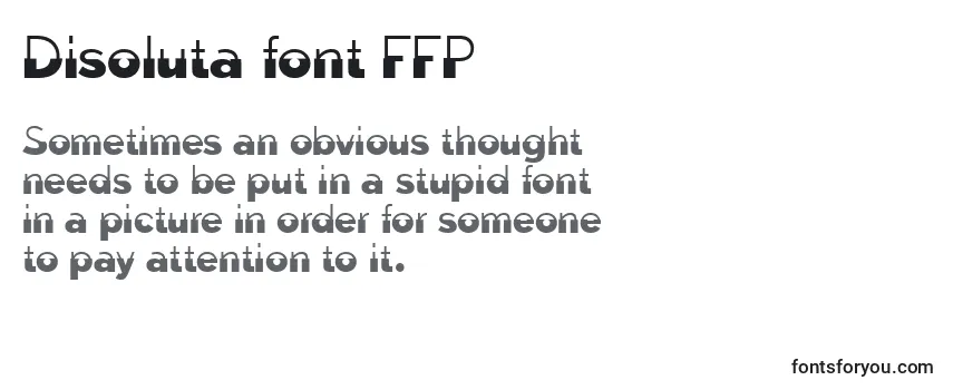Disoluta font FFP (125203) -fontin tarkastelu