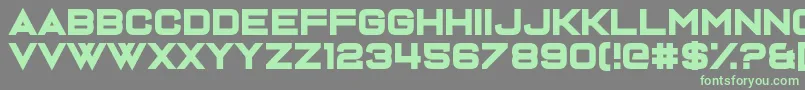 フォントDispence – 灰色の背景に緑のフォント