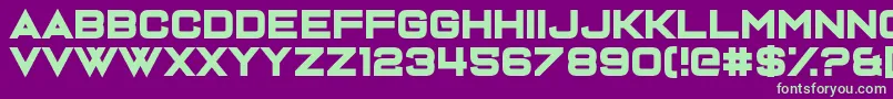 Dispence-fontti – vihreät fontit violetilla taustalla