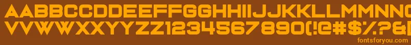 Dispence Font – Orange Fonts on Brown Background