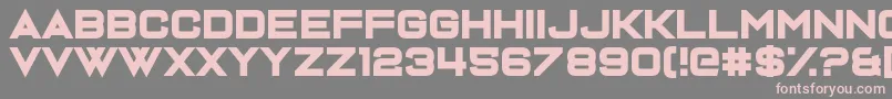 フォントDispence – 灰色の背景にピンクのフォント