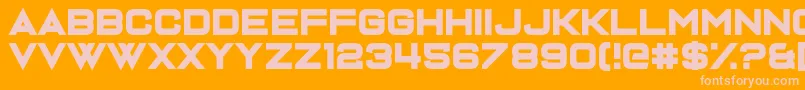 Dispence Font – Pink Fonts on Orange Background