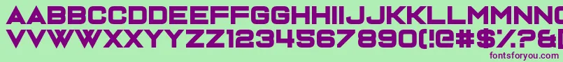 Шрифт Dispence – фиолетовые шрифты на зелёном фоне