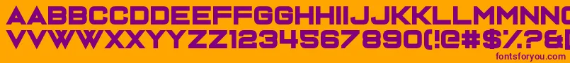 Шрифт Dispence – фиолетовые шрифты на оранжевом фоне