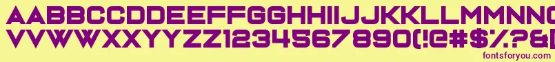Dispence-fontti – violetit fontit keltaisella taustalla