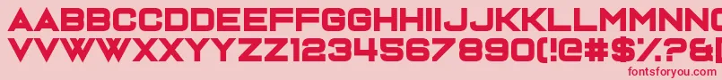 フォントDispence – ピンクの背景に赤い文字