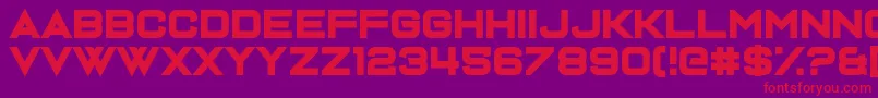 Dispence-fontti – punaiset fontit violetilla taustalla