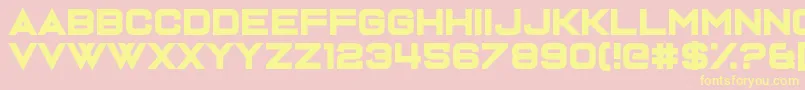 Dispence Font – Yellow Fonts on Pink Background