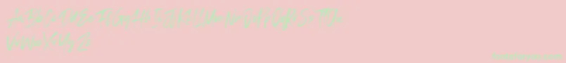 Displatter Font – Green Fonts on Pink Background