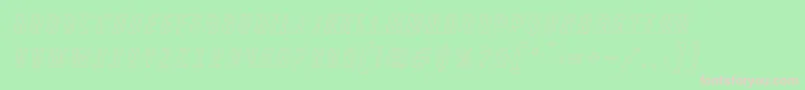 DISPLAYED Oblique outline Font – Pink Fonts on Green Background