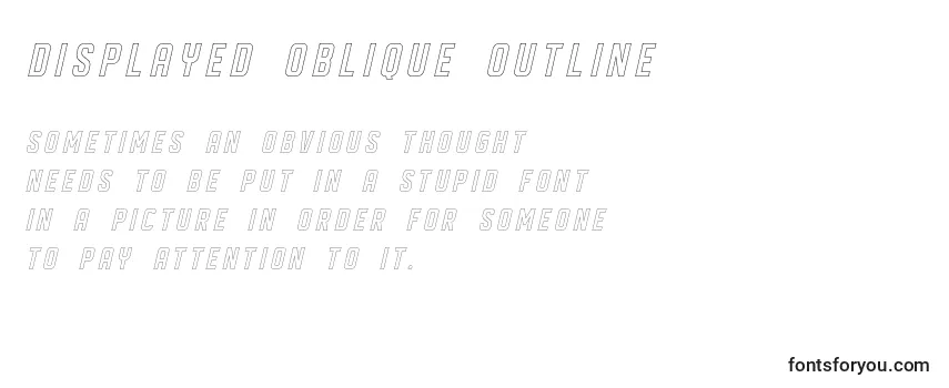 Обзор шрифта DISPLAYED Oblique outline (125208)