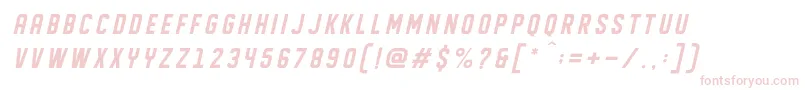 DISPLAYED Oblique Font – Pink Fonts on White Background