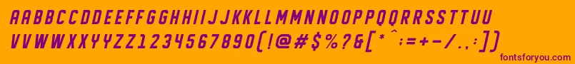 DISPLAYED Oblique Font – Purple Fonts on Orange Background