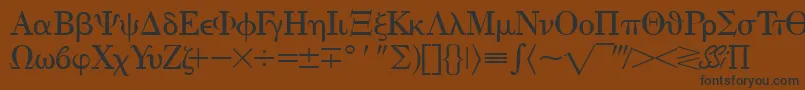 Eisagogreekssk Font – Black Fonts on Brown Background