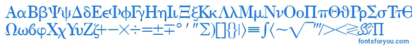 フォントEisagogreekssk – 青いフォント