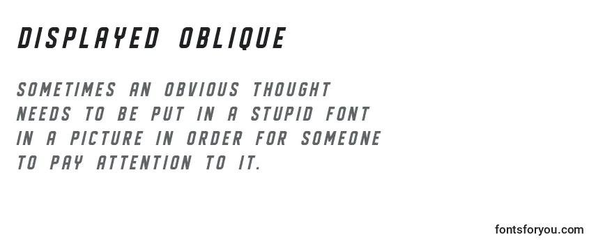 Шрифт DISPLAYED Oblique (125210)
