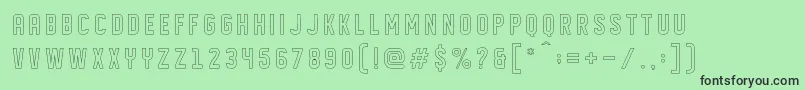 DISPLAYED outline Font – Black Fonts on Green Background
