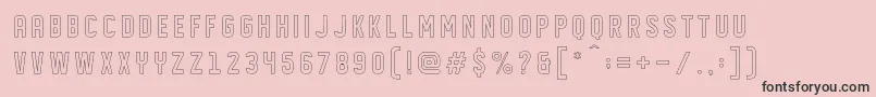 DISPLAYED outline Font – Black Fonts on Pink Background