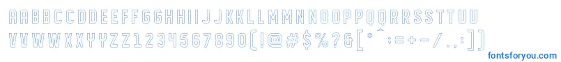 DISPLAYED outline-Schriftart – Blaue Schriften