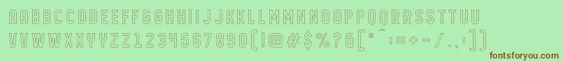 DISPLAYED outline Font – Brown Fonts on Green Background