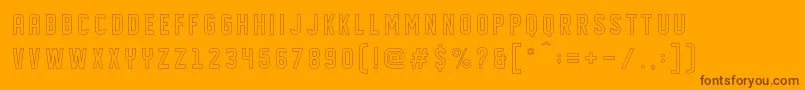 DISPLAYED outline Font – Brown Fonts on Orange Background