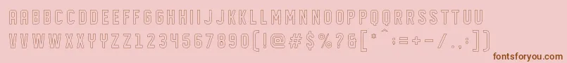 フォントDISPLAYED outline – ピンクの背景に茶色のフォント