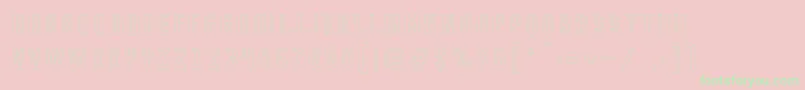 DISPLAYED outline-Schriftart – Grüne Schriften auf rosa Hintergrund
