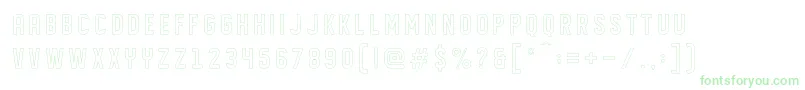 フォントDISPLAYED outline – 緑のフォント