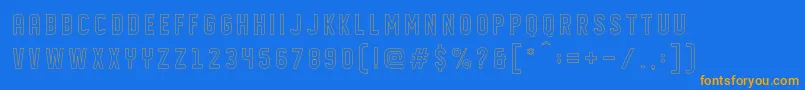 DISPLAYED outline Font – Orange Fonts on Blue Background