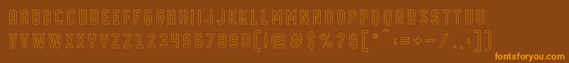 DISPLAYED outline Font – Orange Fonts on Brown Background