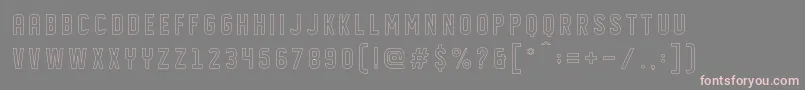 フォントDISPLAYED outline – 灰色の背景にピンクのフォント