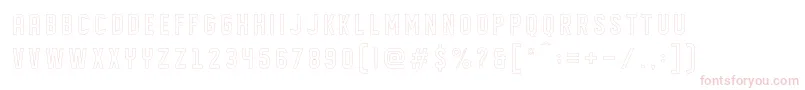 フォントDISPLAYED outline – 白い背景にピンクのフォント