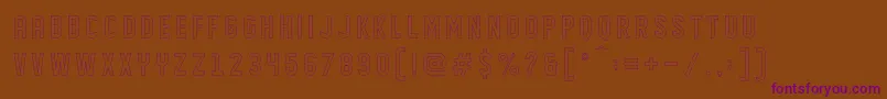 DISPLAYED outline Font – Purple Fonts on Brown Background