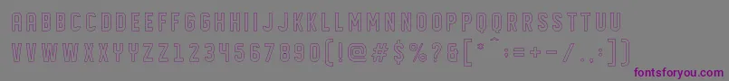 DISPLAYED outline-Schriftart – Violette Schriften auf grauem Hintergrund