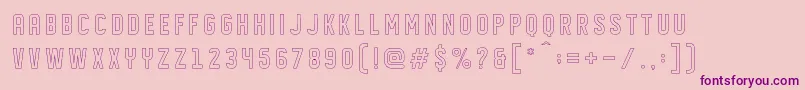 DISPLAYED outline Font – Purple Fonts on Pink Background