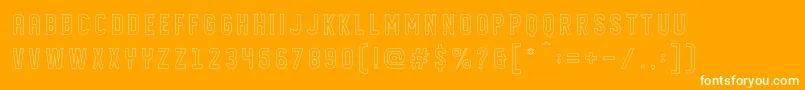 DISPLAYED outline Font – White Fonts on Orange Background